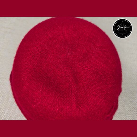 Betmar Betty Rhinestone Bow Wool Blend Red Cloche Hat - Picture 8 of 11